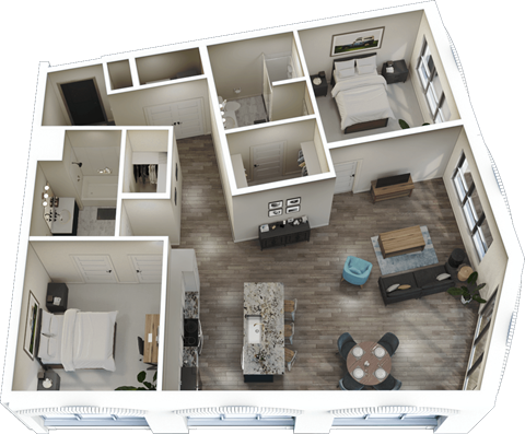 2x2_1262_Premium floor plan